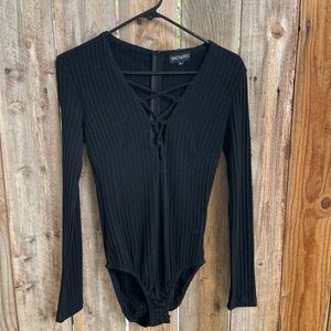 Showpo black bodysuit - UK size 10 - US size 6